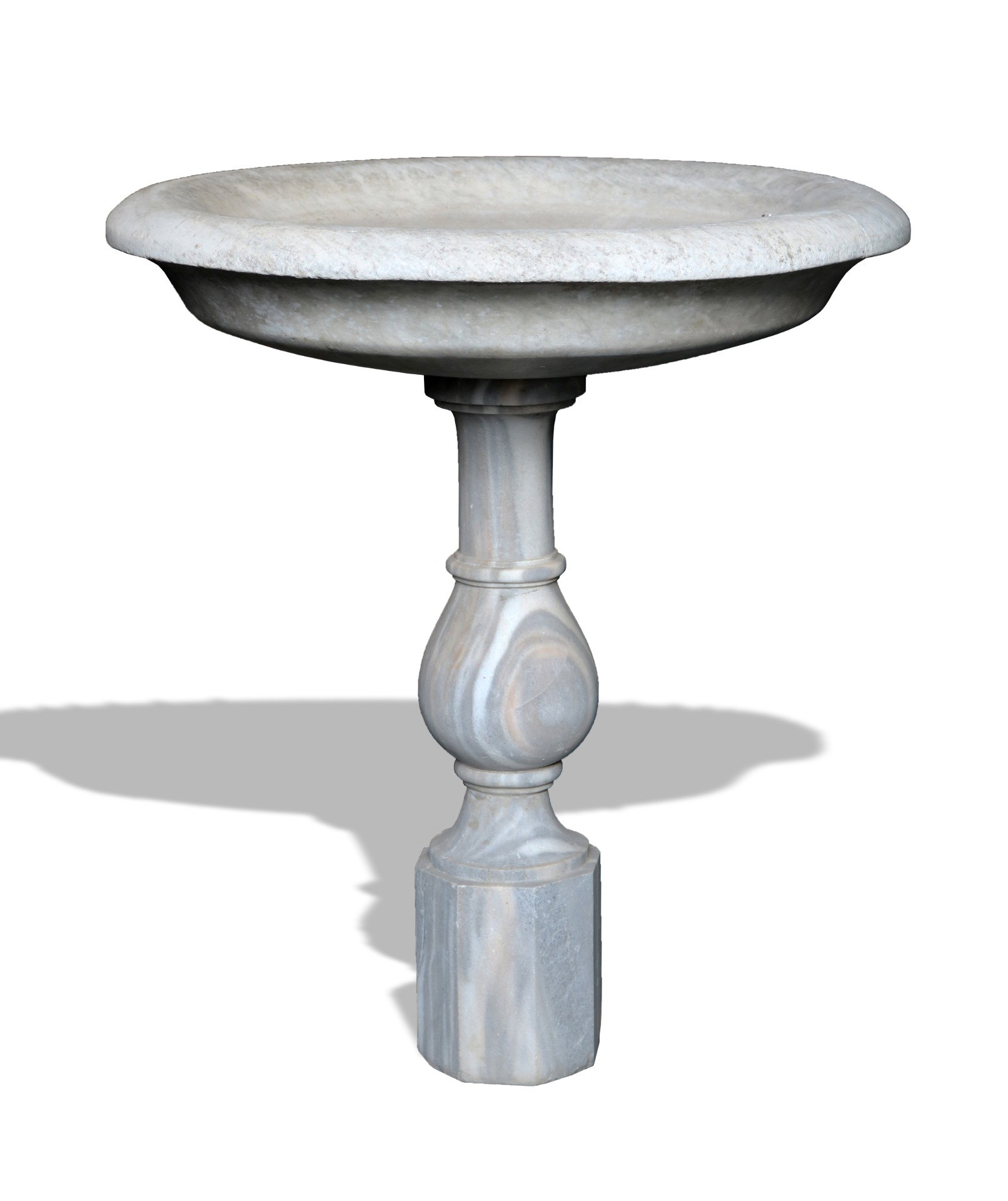 Antique Carrara marble fountain. 1800s.